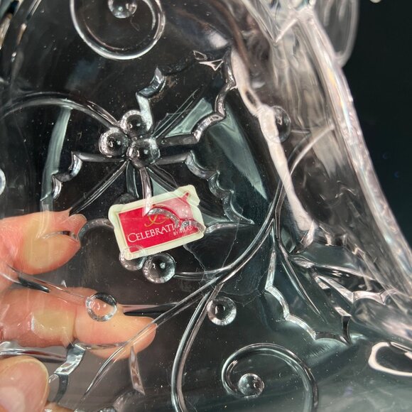 Mikasa Angel Tea Candle Holder & Bell Shaped Clear Crystal Candy Dish Christmas - Picture 8 of 13